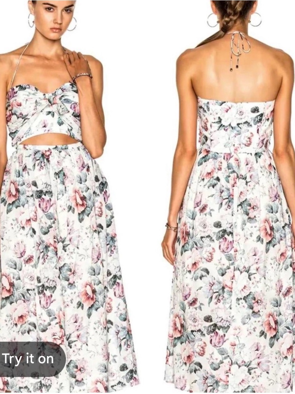 ZIMMERMANN Floral White Maxi Dress
